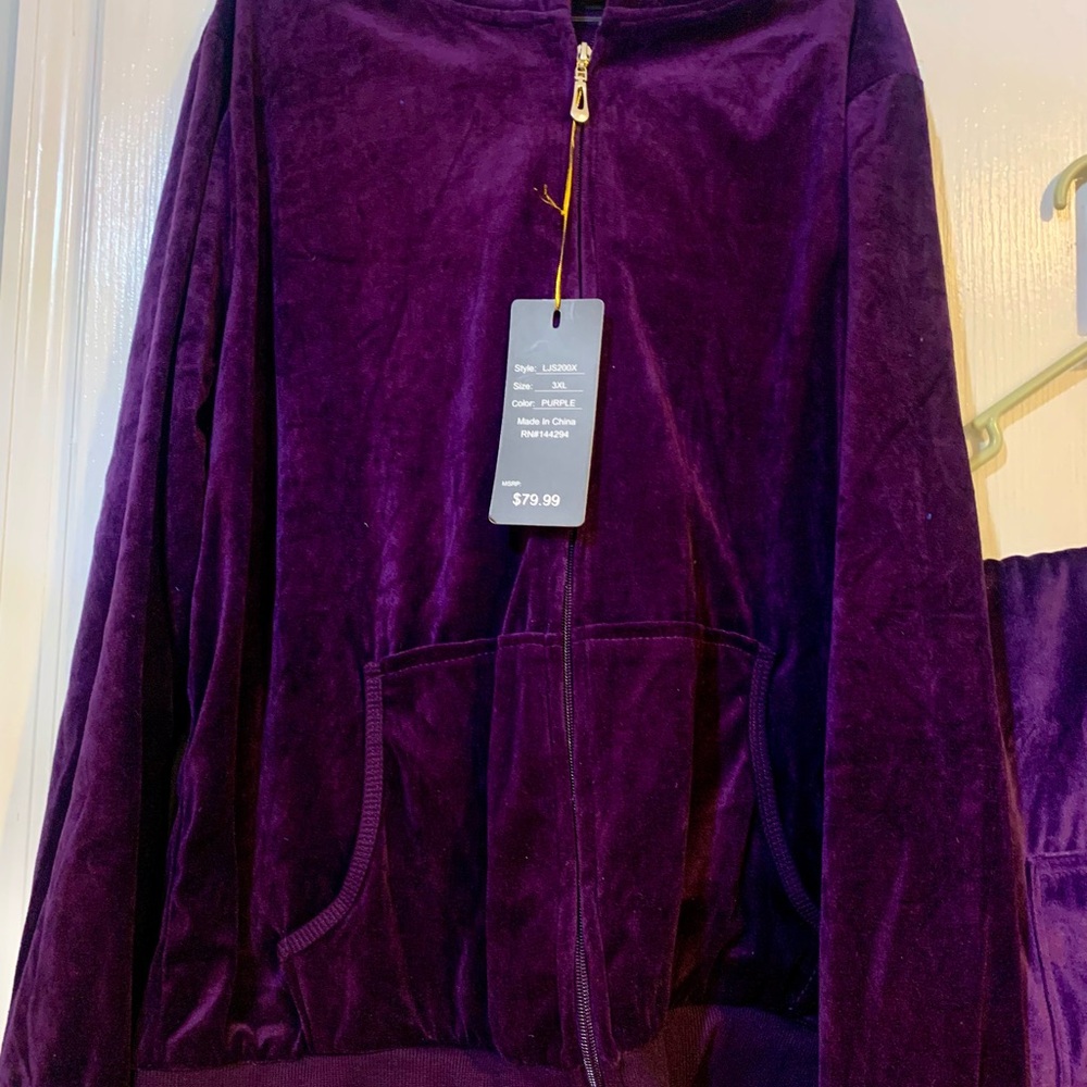 Purple Velvet Jumpsuit